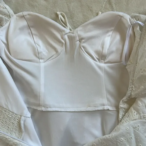 I.N. San Francisco Ivory Eyelet Dress, size Medium, NWT - Image 7