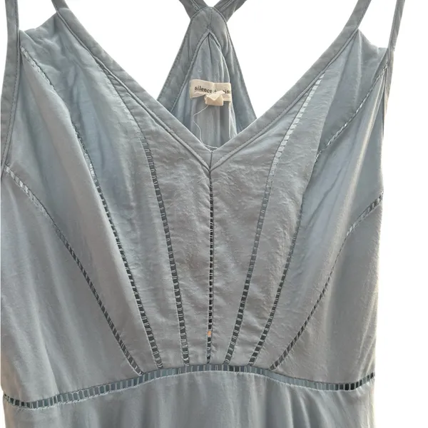 Silence + Noise Light Blue Strappy Fit‎ & Flare Mini Dress Sz 6 - Image 5