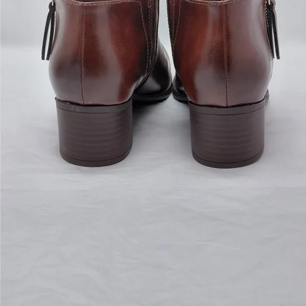 Naturalizer Womens Ankle Boots Size 7.5 Brown Comfort Western Booties Cowgirl - Image 11