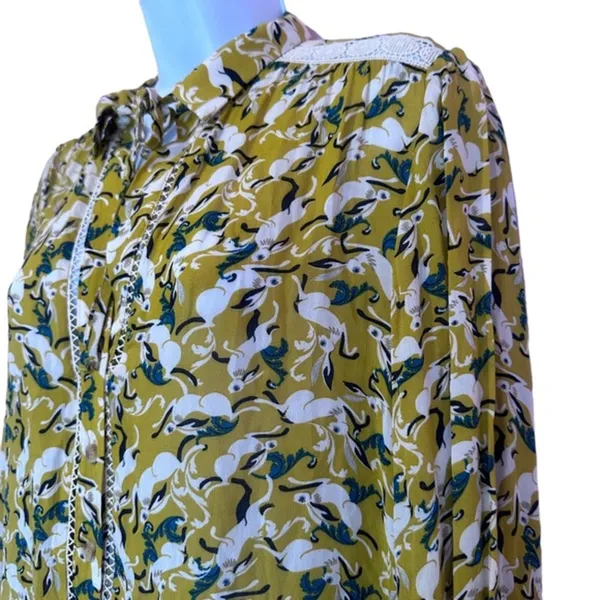 Anthropologie Maeve Janie Peasant‎ Rabbit Blouse Size 2 - Image 8