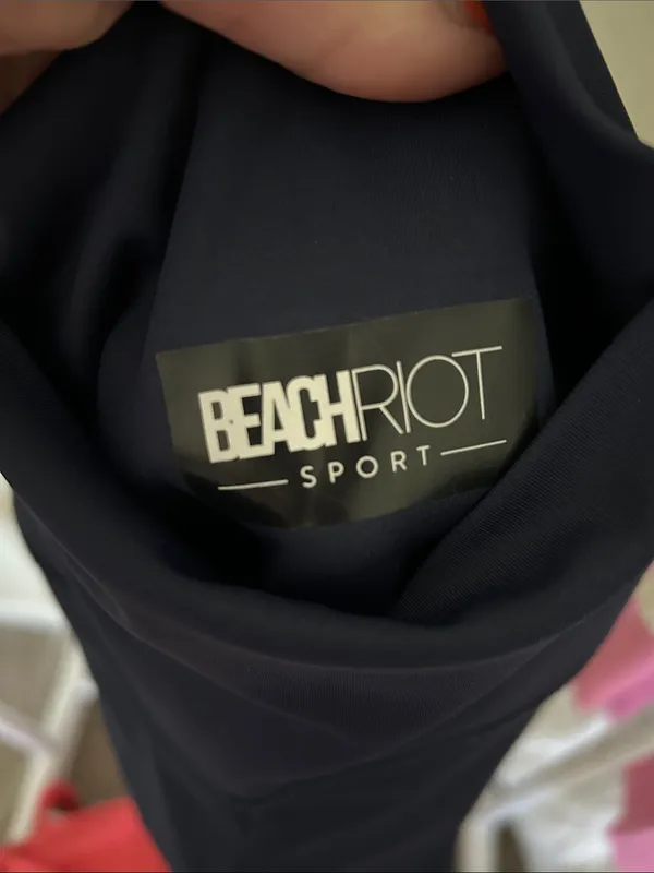 Beach riot navy blue set sports bra and leggings - Image 2