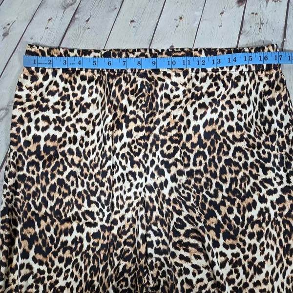 INC International Concepts Leopard Print Satin Pajama Set Brown Large NEW - Image 11