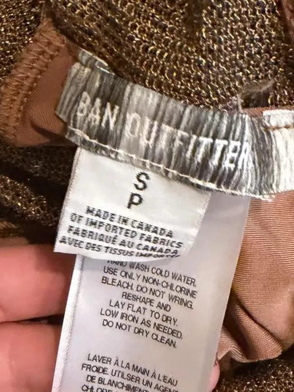 Urban Outfitters Brown Cowl Neck Glittery Top ✨ - Image 2