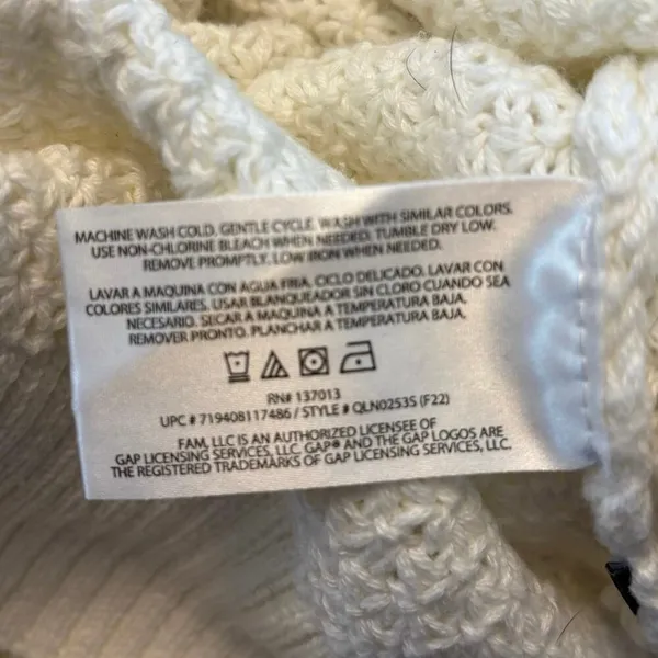 Gap Size XL Crewneck Textured Knit Sweater Jumper Creamy White Ivory - Image 5