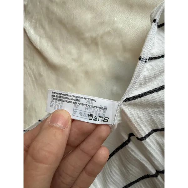 DKNY Seamless Striped Ribbed Tank Bodysuit medium - Image 8