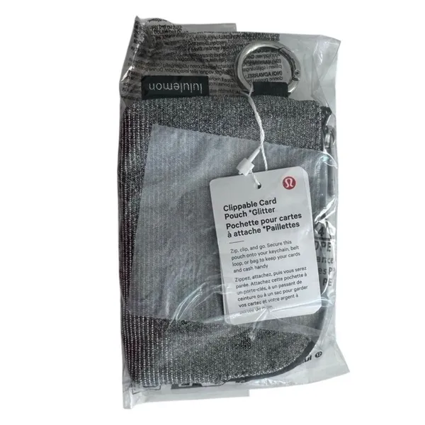 Clippable Card Pouch Glitter  Dark Silver/Graphite Grey/Silver - Image 6