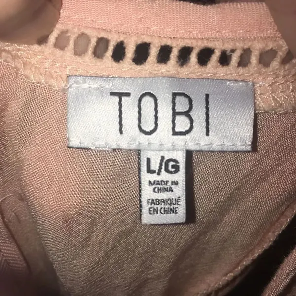 Tobi blush flowy layered sleeveless powder pink blouse - Image 2