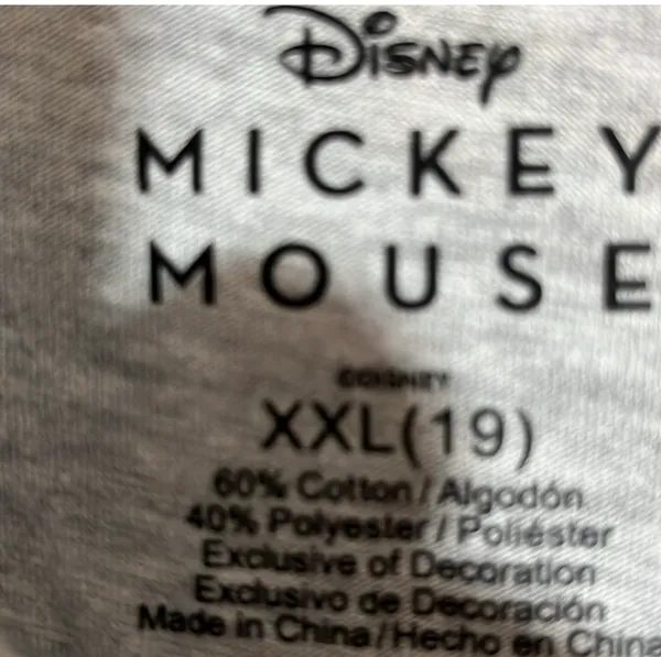 Disney Mickey Mouse t-shirt 22 length X 22 width grey XXL - Image 4