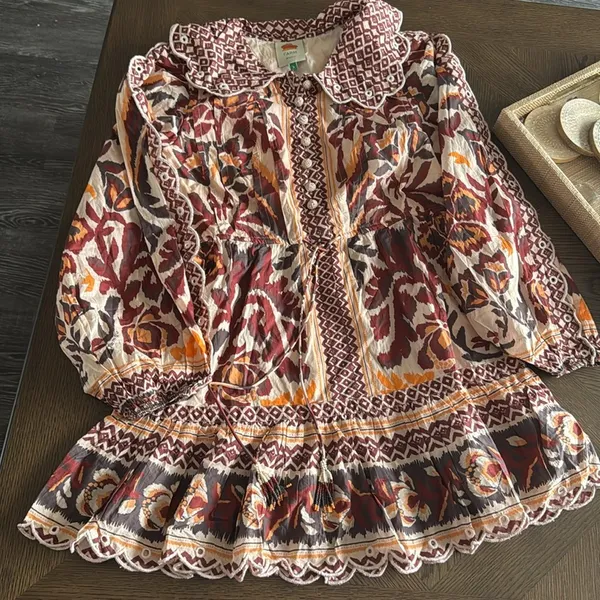 Farm Rio Long Sleeve Button Front Minidress, Small, $260 - Image 16