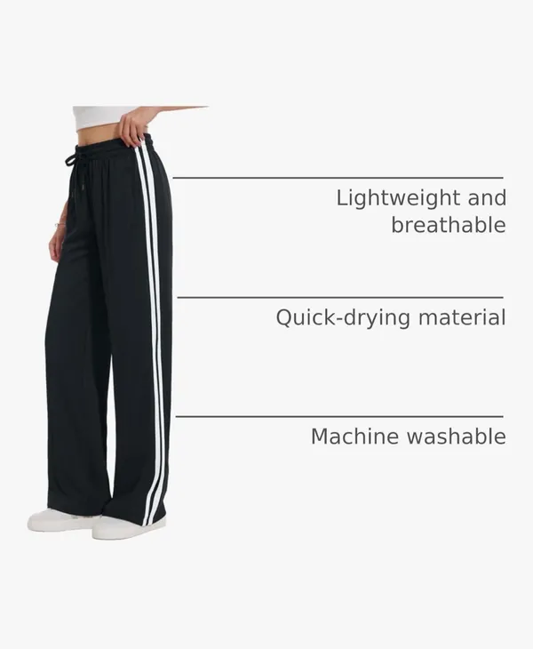 Black with white strip joggers Size M - Image 3
