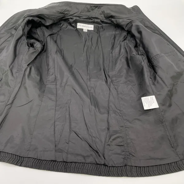 Pendleton Quilted Zip‎ Up Jacket Women Medium Textured Coastal Heritage Elevated - Image 7