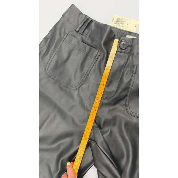 A New Day Women Black Faux Leather Wide Leg Pants Size 16 NWT 018104218 - Image 6