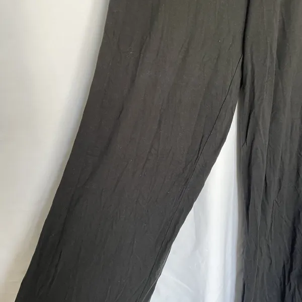 Victoria's‎ Secret Black Wide-Leg Pants With Elastic Waistband & V Logo size XS - Image 4