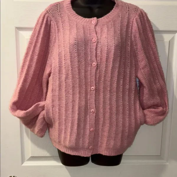 Pink Women's Sweater Size M - Image 5