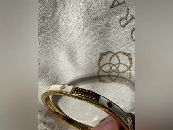Kate Spade New York "Spot The Spade" Enamel Hinged Bangle - Image 3