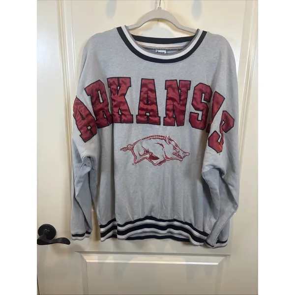 PINK Victoria Secret 5th & Ocean Arkansas Razorbacks Sweatshirt Large Y2K Hogs - Image 2
