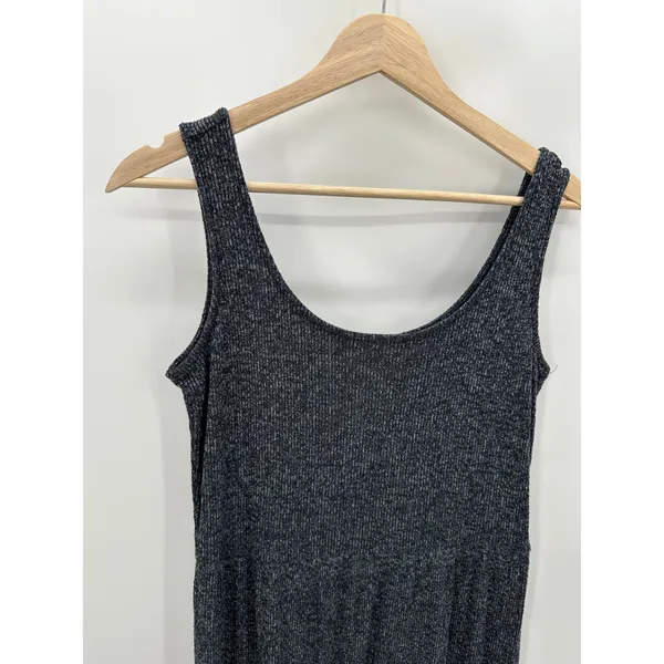 Daily Ritual Womens Gray Ribbed Knit Tank Maxi Dress Tiered Sweater Small BC18‎ - Image 4