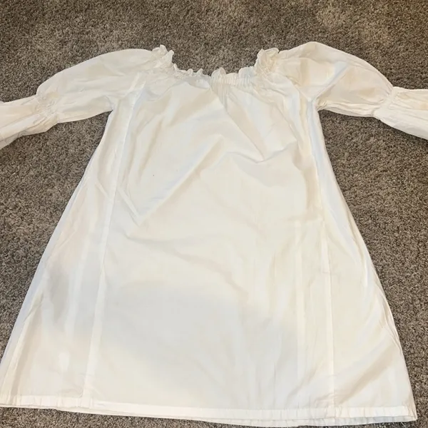 Liv & Laf Women’s White Hobo Peasant 3/4 Sleeve Dress XS - Image 10