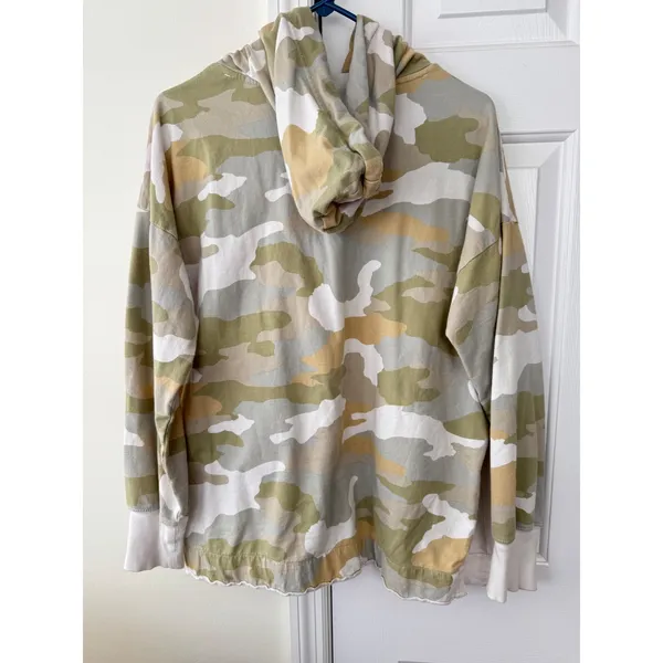 Aerie Oversized Sun washed Camo Hoodie Sweatshirt‎ Relaxed Fit Women's Medium - Image 5