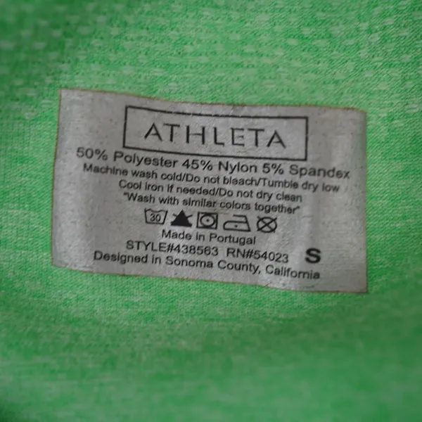 Athleta‎ Green Ruched Performance Top Size S - Image 3