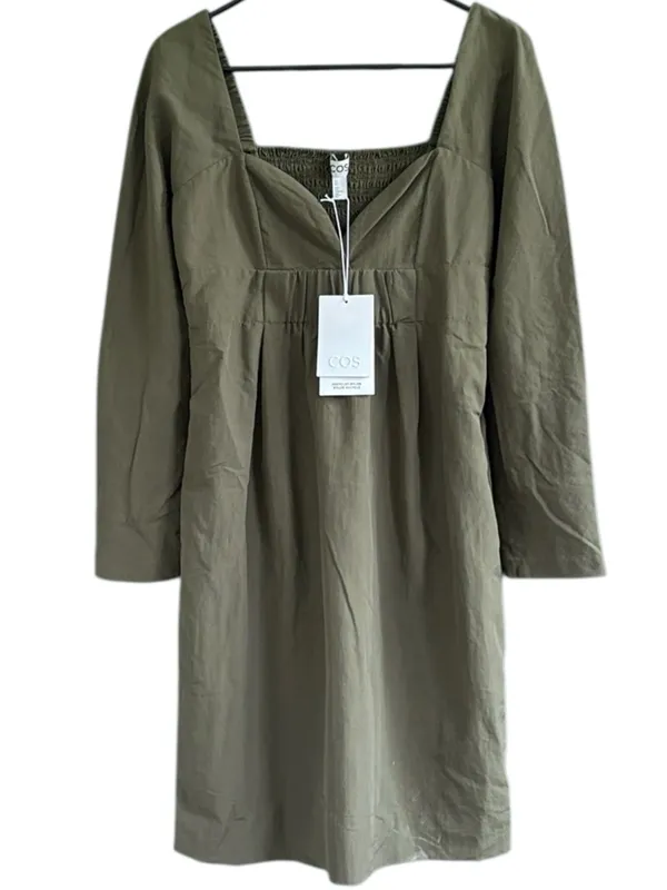 NWT COS Sweetheart Neckline Dress Green Size 4 - Image 4