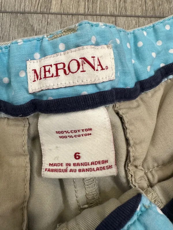Merona Women's Tan Casual Bermuda Shorts Size 6 | 100% Cotton - Image 4