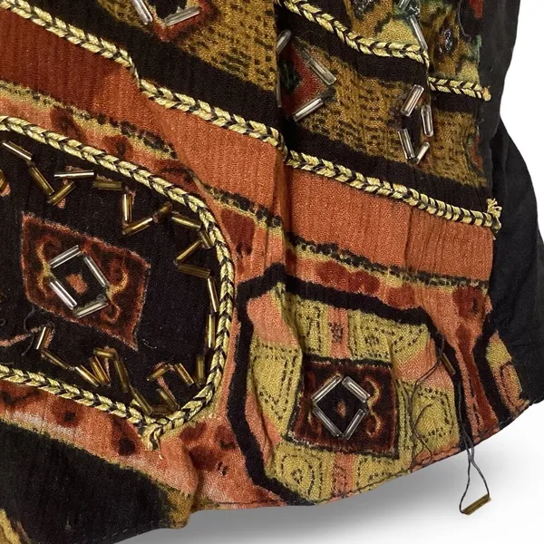 Vintage 80s Thums Up Beaded Vest - Image 11