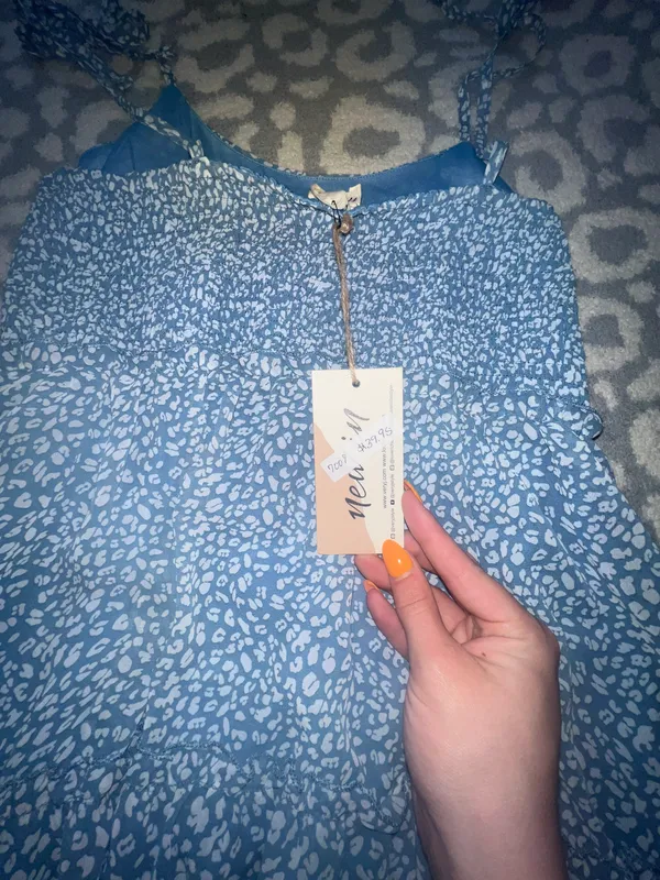 Light Blue Flowy Dress - Image 3