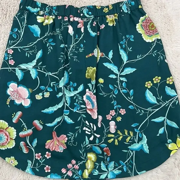 Ann Taylor Loft floral print button XS lined skirt - Image 2