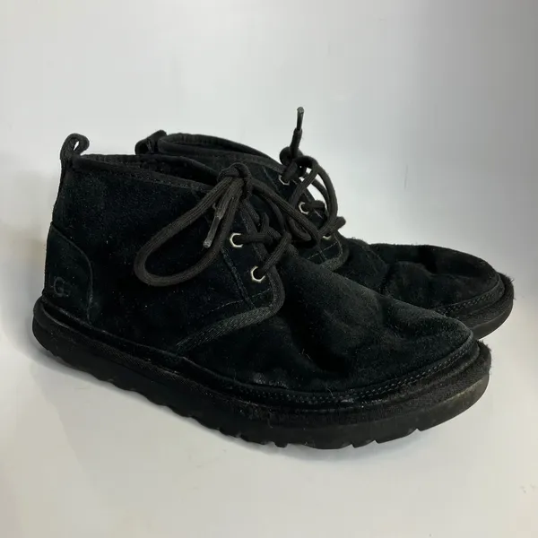 UGG black‎ suede Neumel chukka boots women's size 6 trendy cozy winter casual - Image 2