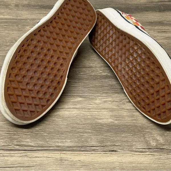 Vans Rainbow Checkerboard Classic Slip-On Sneakers 500714 Canvas Multi 6W - Image 3
