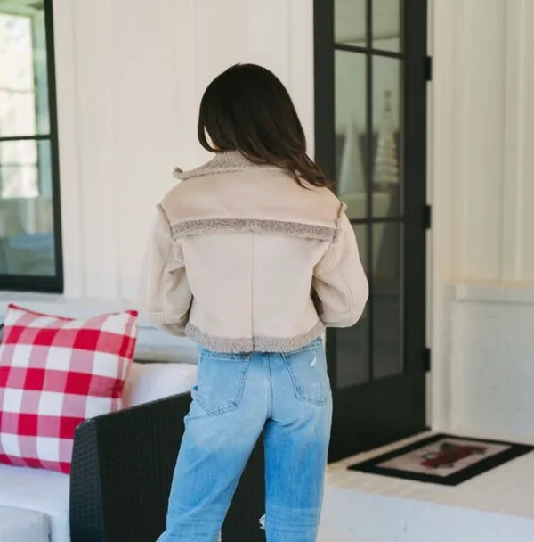 These Three Boutique Kendra Shearling Jacket - Image 4