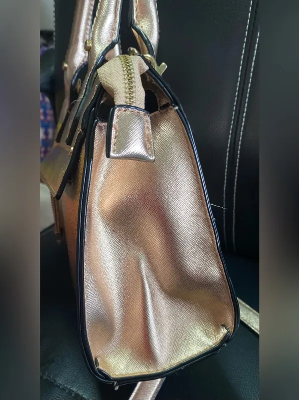 ALDO Rose Gold Mini Satchel Bag - Image 6