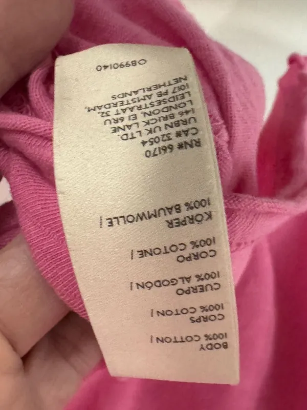 We The Free Long Sleeve T-Shirt Size Small Pink Cotton Distressed - Image 4