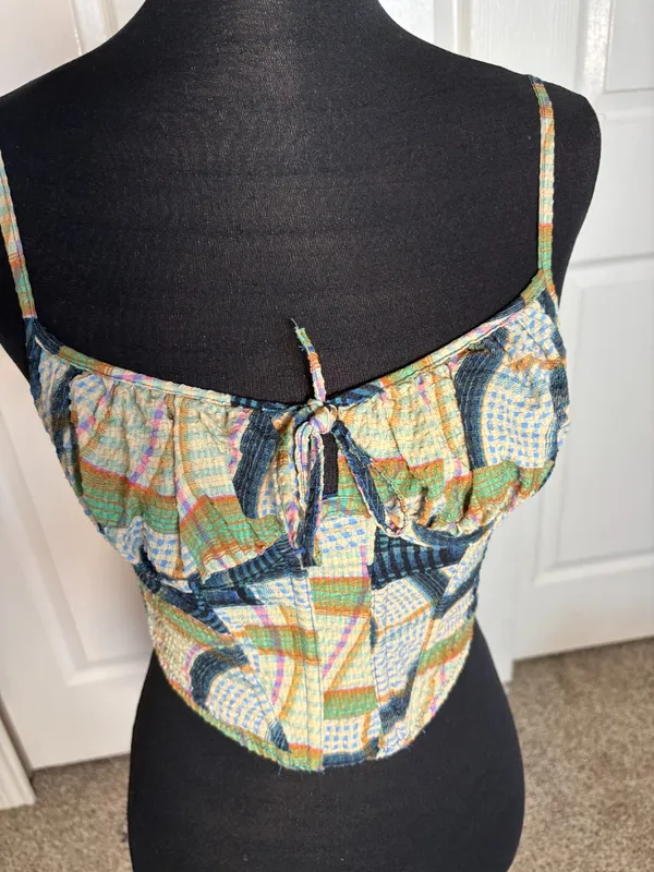 Out From Under (Urban Outfitters) patchwork corset crop top size S - Image 5