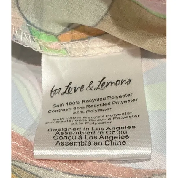For Love & Lemons Guinevere Mini Dress Multicolor Floral Halter Retro Size S NEW - Image 7