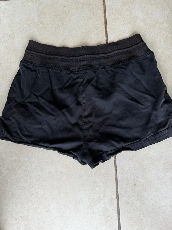 American Eagle Black Wash Drawstring Utility Lounge Shorts - Image 2