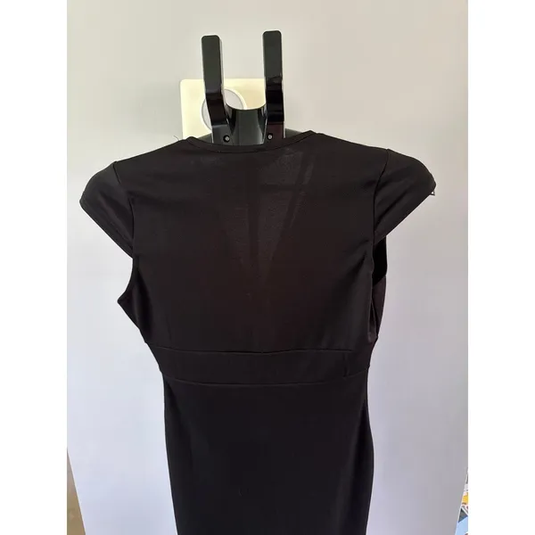 River Island Women's‎ Black Short Sleeve V-Neck Dress Size 10UK 6US - Image 5