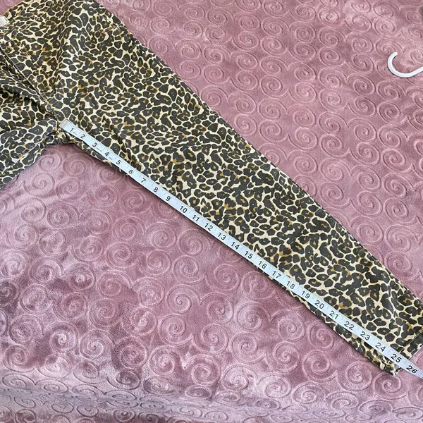 We the Free People Leopard Print High Waist Skinny Jeans SZ 27 Boho - Image 9