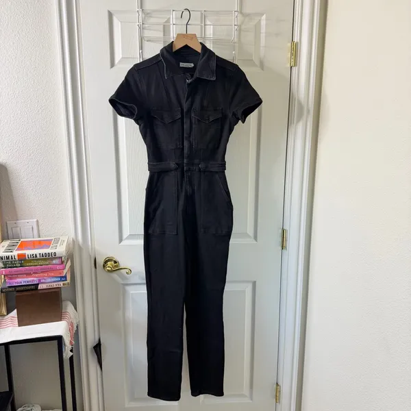 Good American Fit For Success‎ Denim Jumpsuit Black Womens Size S - Image 7