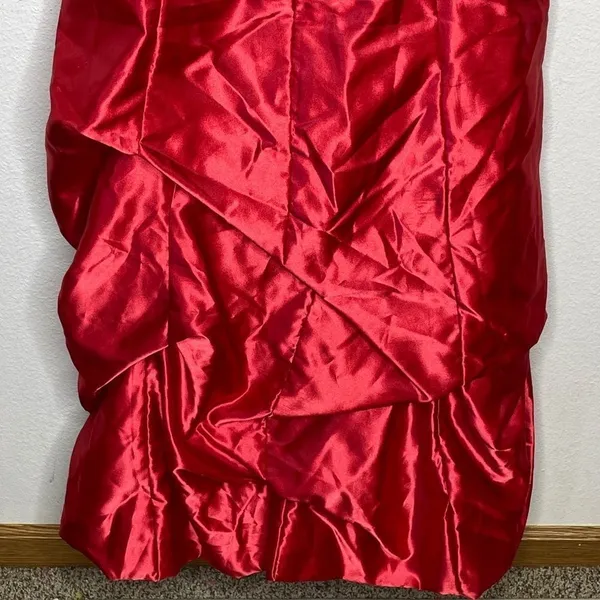 Vintage Strapless Formal Dress‎ Red Size L - Image 2