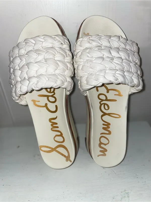 Sam Edelman Women's White Braided Slide Sandals - Image 2