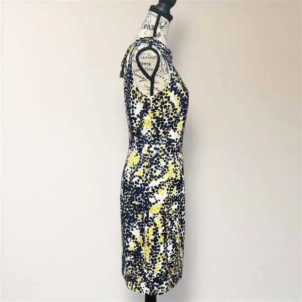 Boden Martha‎ Floral Sheath Dress Yellow Blue Sleeveless Autumn Wedding Guest - Image 3