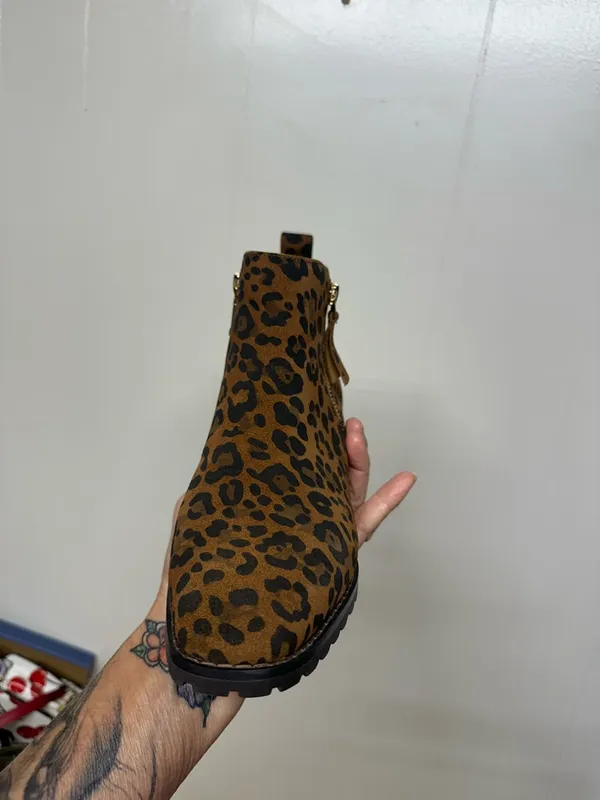 Blondo Leopard Print Ankle Booties in Brown and Black - Image 10