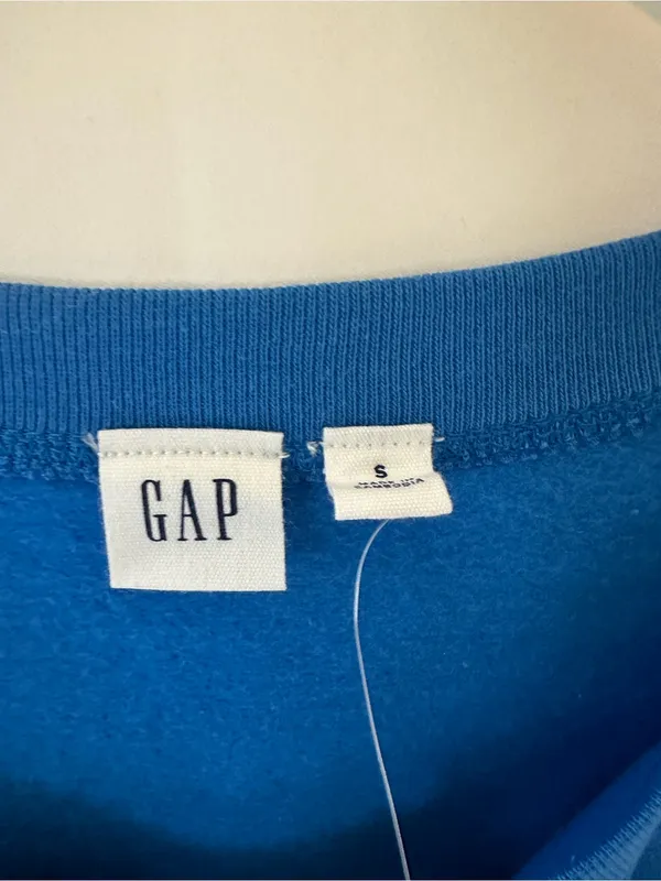 Gap Blue Pink Logo Long Sleeve Pullover Crewneck Sweatshirt Women’s Small NWT - Image 3
