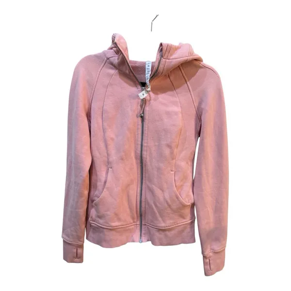 Lululemon Scuba Full Zip Hoodie Pink Size 6 Sweatshirt Athlesiure Performance - Image 11