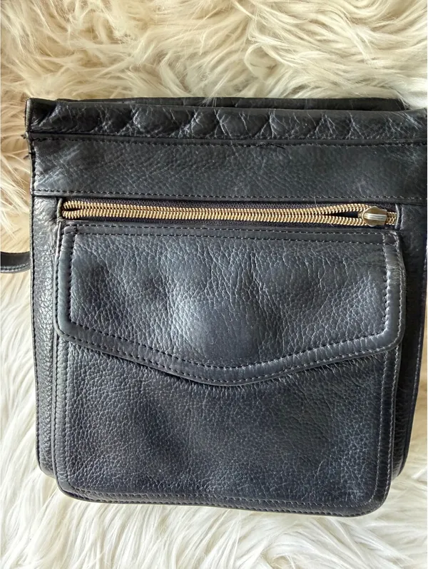 Fossil Black Leather Crossbody Bag - Image 3