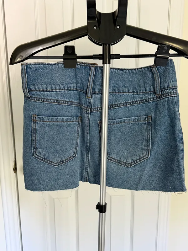 Rewash Juniors Blue Denim Mini Skirt Size 3 - Image 2
