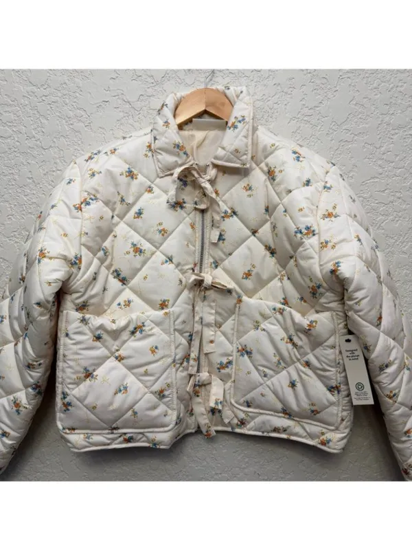 No Boundaries Quilted Bow Jacket Size Large - Image 2