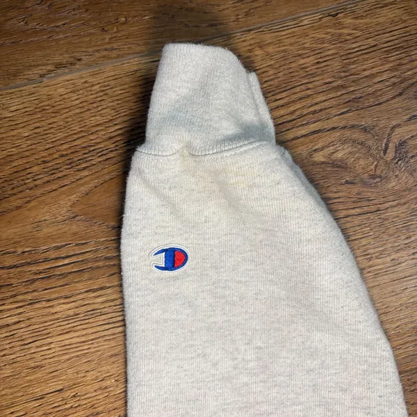 y2k Champion Reverse Weave Hoodie Heather‎ Grey Womens M Pullover Sweatshirt - Image 4